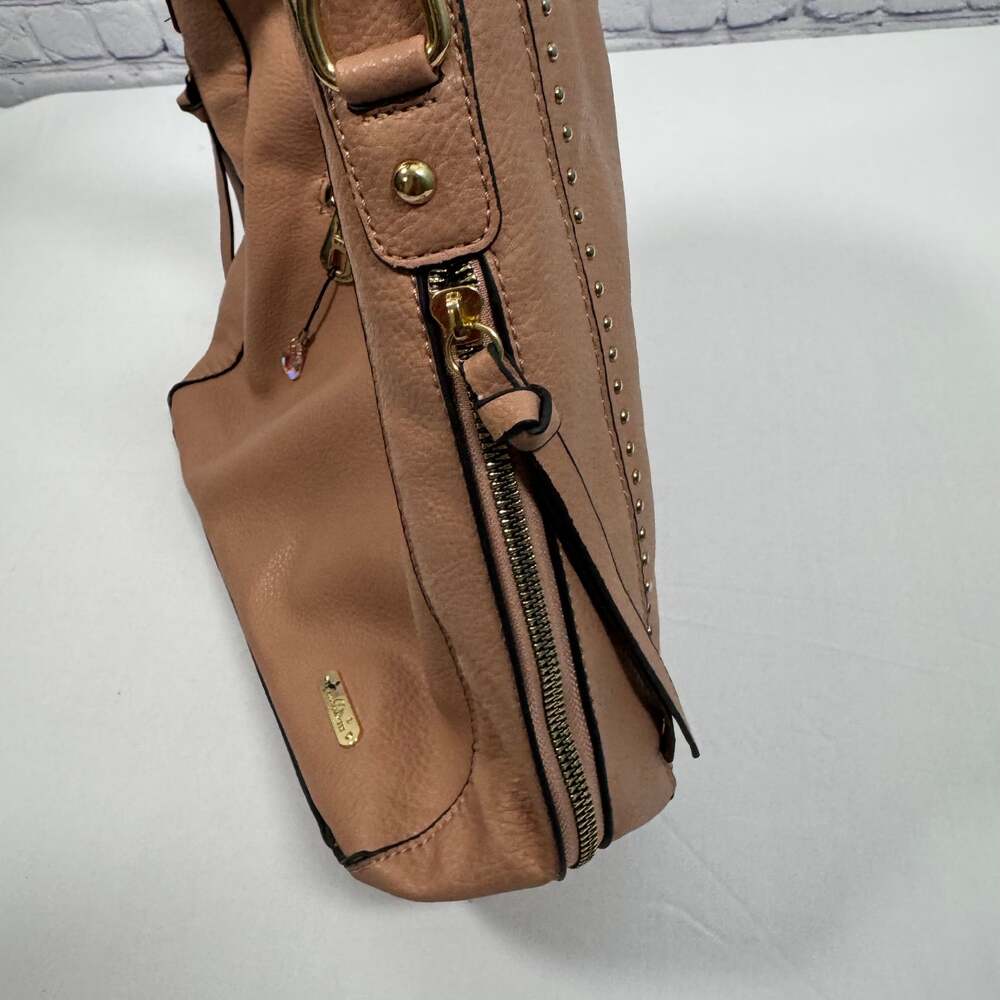 Montana West Large Leather Hobo Handbag for Women Concealed Carry Studded Purse - Picture 5 of 13